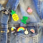 Base para pin para hacer creaciones como broches y decoraciones 10 mm rodiado x1