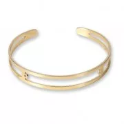 Pulsera Barata de latón especial para cuentas de 4 mm - 9x150 mm dorado x1