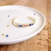 Pulsera Barata de latón especial para cuentas de 4 mm - 9x150 mm dorado x1