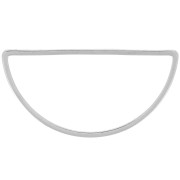 Accesorio para montaje y tejido media luna 30x15 mm  Plateado x1|raw }}