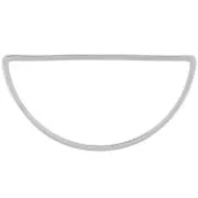 Accesorio para montaje y tejido media luna 30x15 mm Plateado x1