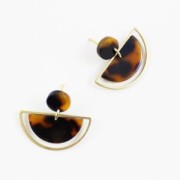 Accesorio para montaje y tejido media luna 30x15 mm  Plateado x1