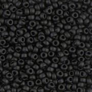 Cuentas Rocalla Miyuki 11/0 401F - Negro mate x 100 g