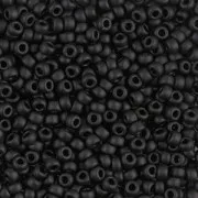 Cuentas Rocalla Miyuki 11/0 401F - Negro mate x 100 g