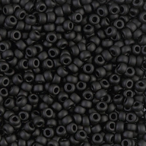 Cuentas Rocalla Miyuki 11/0 401F - Negro mate x 100 g