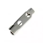 Imperdible Broche base 15.5 mm rodiado x1