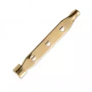 Imperdible Broche base 38 mm dorado con oro fino x1