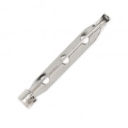 Imperdible Broche base 38 mm Chapado en plata fina x1