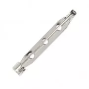 Imperdible Broche base 38 mm Chapado en plata fina x1