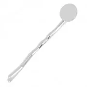 Pasadores Adornos para el Pelo Broche 55 mm Chapado en plata fina x1