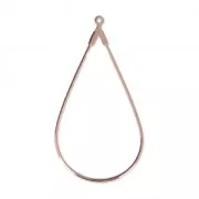 Pendientes 45x23 mm oro rosa x2