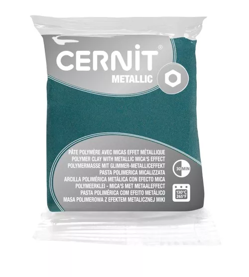 Pasta arcilla polimérica Cernit Metallic 56gr Oro Turquesa