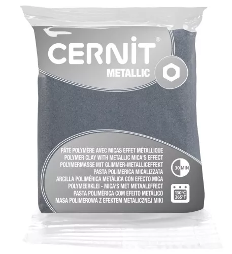 Pasta arcilla polimérica Cernit Metallic 56gr Plateado