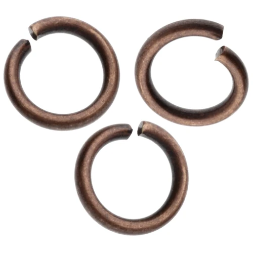 Anillas redondas abiertas 5x0,8 mm - Cobre envejecido x25