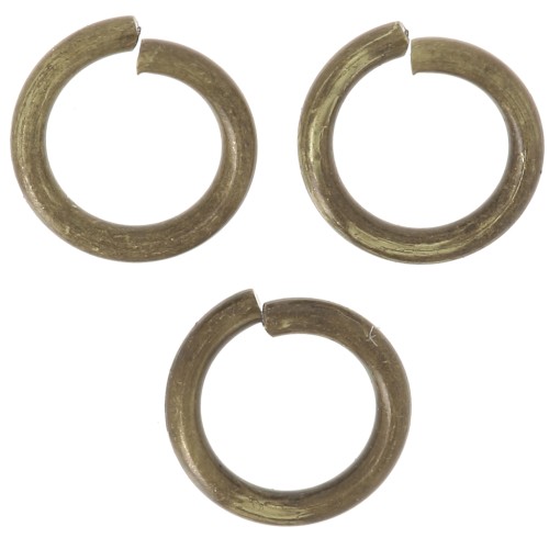 Anillas abiertas redondas 5x0.8 mm bronze x25