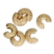 Tapachafas diamantadas 5.5 mm dorado con oro fino x50