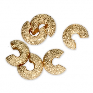 Tapachafas diamantadas 5.5 mm dorado con oro fino x50
