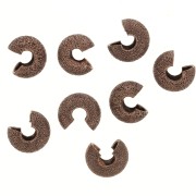 Tapanudos para cuentas de presión con acabado de diamante, 5,5 mm - Cobre envejecido, 50 unidades