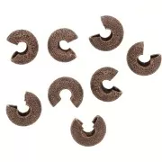 Tapanudos para cuentas de presión con acabado de diamante, 5,5 mm - Cobre envejecido, 50 unidades
