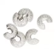Tapachafas diamantadas 5.5 mm Chapado en plata fina x50