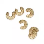 Tapachafas diamantadas 4 mm Dorado con oro fino x50