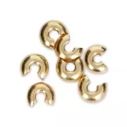 Tapachafas 4 mm Dorado con oro fino x50