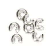 Tapachafas 4 mm Chapado en plata fina x50