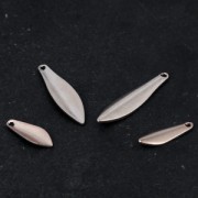 Dijes gotas marquesa 11 mm dorado rosa x6