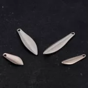 Dijes gotas marquesa 11 mm dorado rosa x6