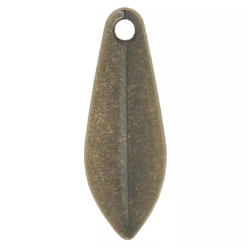 Dijes gotas marquesa 11 mm bronce x6