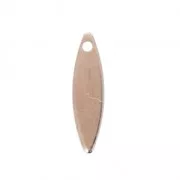 Dijes gotas lisas 15 mm dorado rosa x10