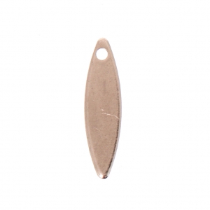 Dijes gotas lisas 15 mm dorado rosa x10