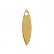 Dijes gotas lisas 15 mm Dorado con oro fino x10
