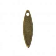 Dijes gotas lisas 15 mm bronce x10