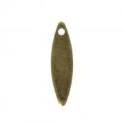 Dijes gotas lisas 15 mm bronce x10