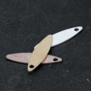 Dijes gotas lisas 15 mm bronce x10