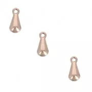 Dijes gotas 7 mm dorado rosa x20