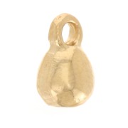 Dije de gotas 7x4 mm - Dorado con oro fino x20