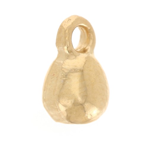 Dije de gotas 7x4 mm - Dorado con oro fino x20