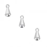 Dijes gotas 7 mm Chapado en plata fina x20