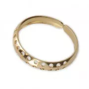 Anillo ajustable con agujeros 3.6 mm Dorado con oro fino
