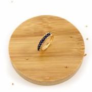 Anillo ajustable con agujeros 3.6 mm Chapado en plata fina x1