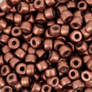 Cuentas de Rocalla Matubo 8/0 - 3,15 mm, rojo cobre mate, x10 g