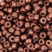 Cuentas de Rocalla Matubo 8/0 - 3,15 mm, rojo cobre mate, x10 g