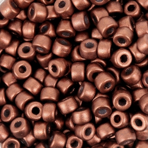 Cuentas de Rocalla Matubo 8/0 - 3,15 mm, rojo cobre mate, x10 g