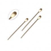 Bastones cabeza de alfiler para bisutería gota 36x0,7 mm dorado con oro fino x10|raw }}