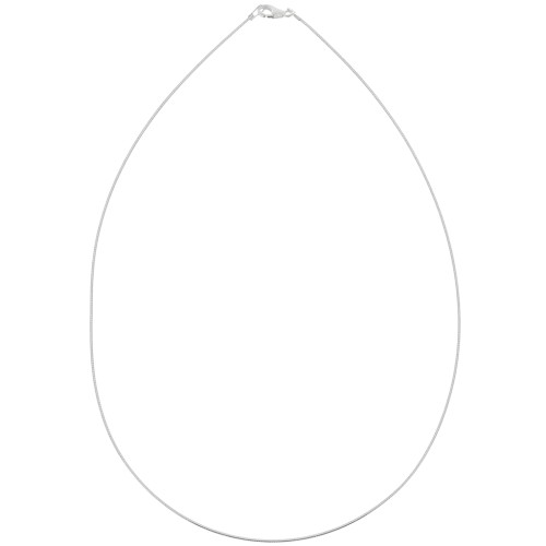 Gargantilla cadena malla omega - 1 mm de Plata 925 x40 cm