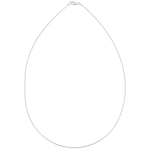 Gargantilla cadena malla omega - 1 mm de Plata 925 x40 cm