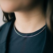 Gargantilla cadena malla omega - 1 mm de Plata 925 x40 cm