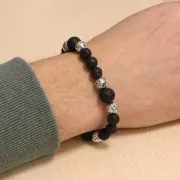 Cuentas Cuentas Redondas De Piedras De Lava 8 mm x10